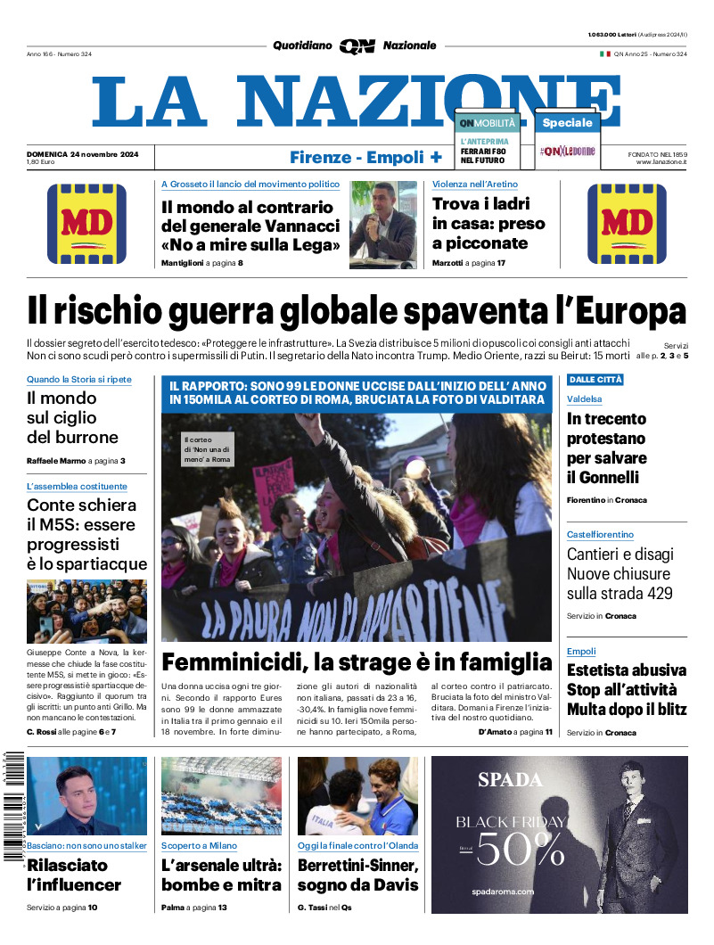 Prima-pagina-la nazione-edizione-di-oggi-20241124